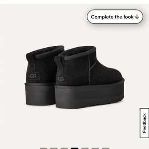 UGG Black Classic Ultra Mini Platform Boots